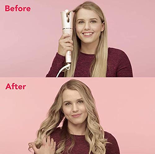 LENA Auto Hair Curling Wand, Professional Hair Curler Iron Styler, Automatic Rotating Styling Tool with Ceramic Ionic Barrel and Smart Anti-Stuck Sensor for Long and Medium-Length Hair