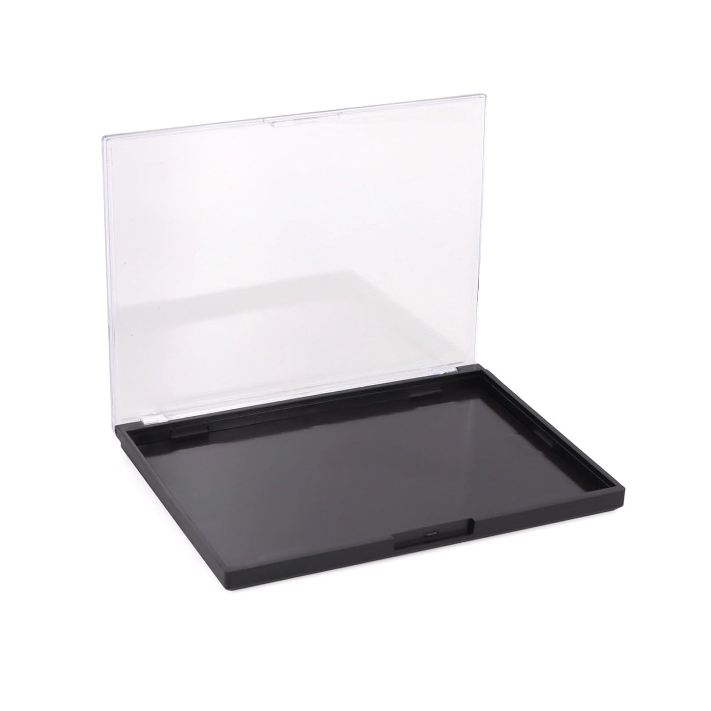 Magnetic Makeup Palette with Clear Top, 3Pack Empty Eyeshadow Pan Dispensing Storage Box with 60Pcs Adhesive Metal Stickers for DIY Cosmetics Lipstick Blush Powder-5.7"x4.3"Palette