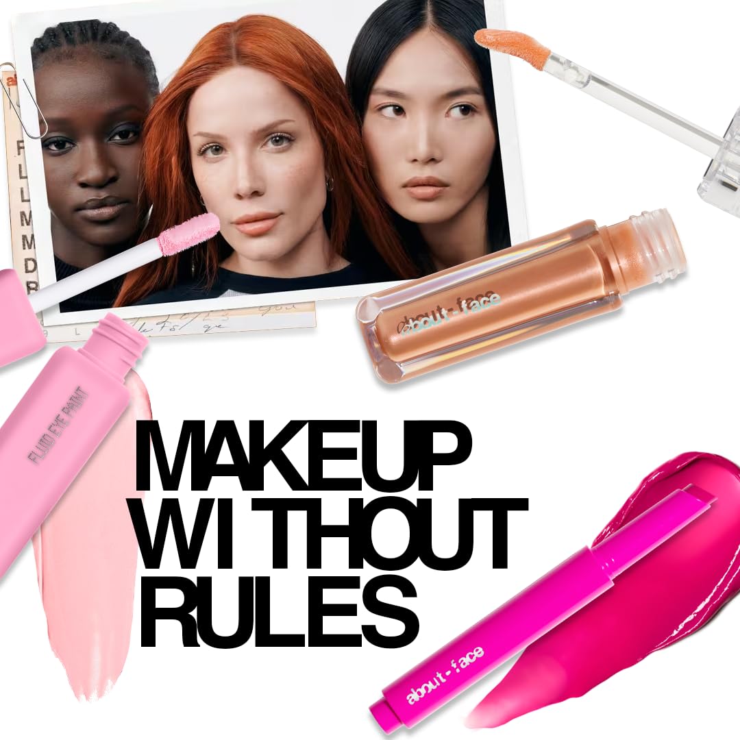 about-face Light Lock Lip Gloss Please Obey– Non-Sticky, High-Shine Lip Oil Gloss with Coconut Oil, Peppermint & Lavender – Vegan, Cruelty-Free, Clean Beauty – 0.21 oz (Iced Lavender)