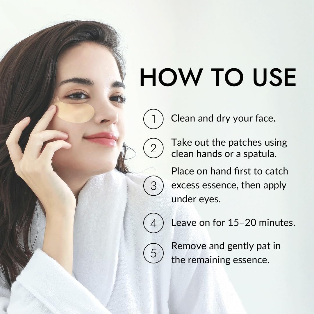 MIZON Under Eye Patches for Puffy Eyes & Dark Circles, 24K Gold & Snail Mucin, 60 Pcs – Anti-Wrinkle Collagen & Peptide Formula – Moisturizing Korean Eye Mask for Elasticity