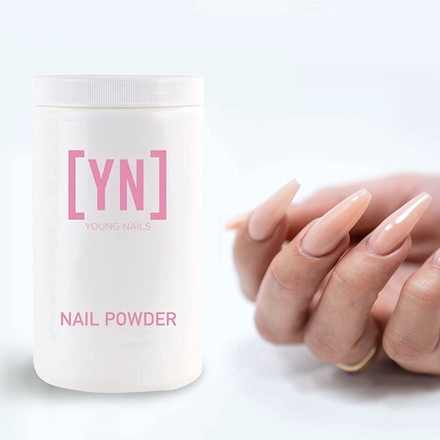 Young Nails Acrylic Core Powder - Self-Leveling Acrylic Nail Powder, Clear Nude Pink White Acrylic Powder for Nail Extenstion, Professional Grade, Superior Adhesion, Color - Clear, 660g