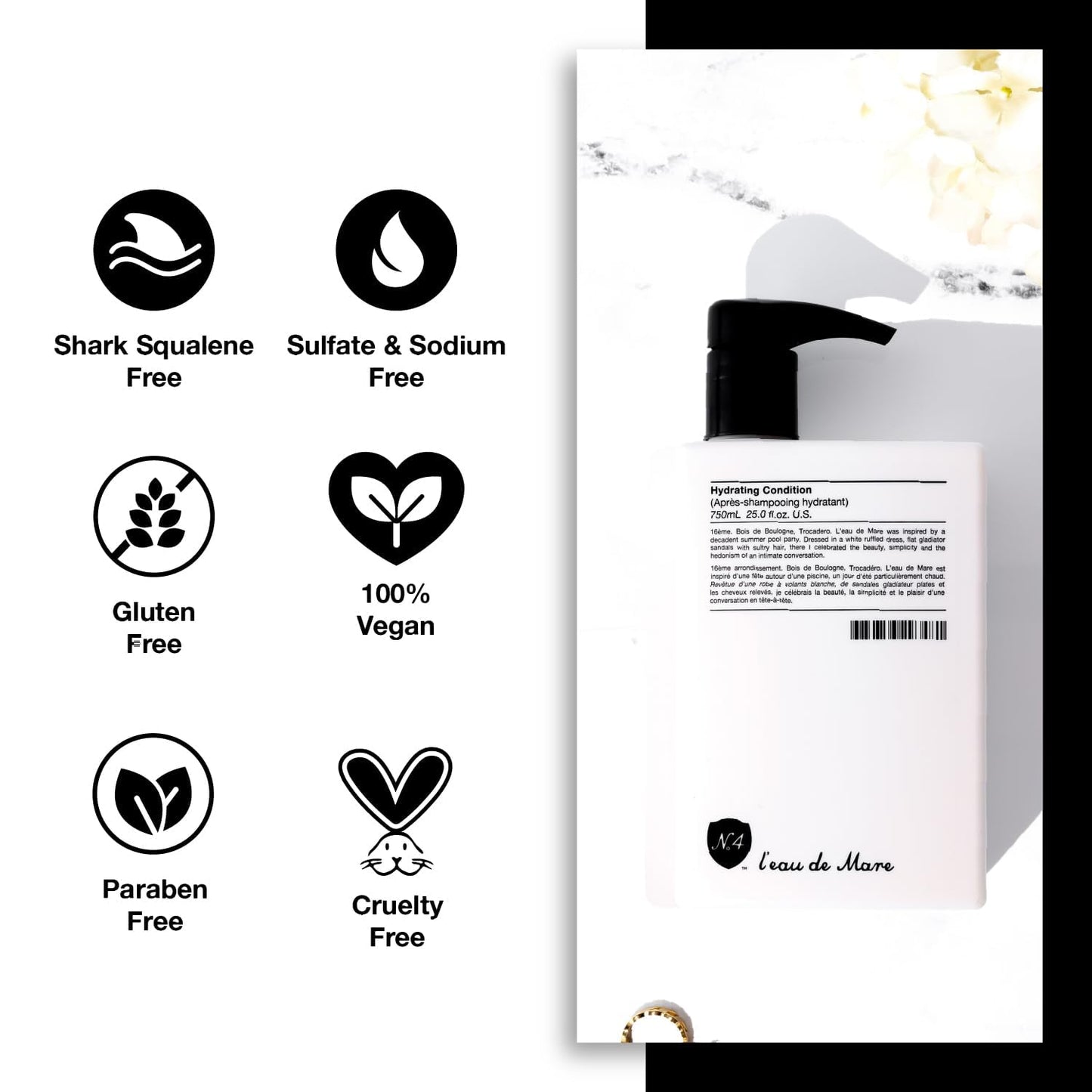 Number 4 Hydrating Condition. Deep Hydrating Conditioner. Lightweight, Dentangling, Color Protecting, 25 oz