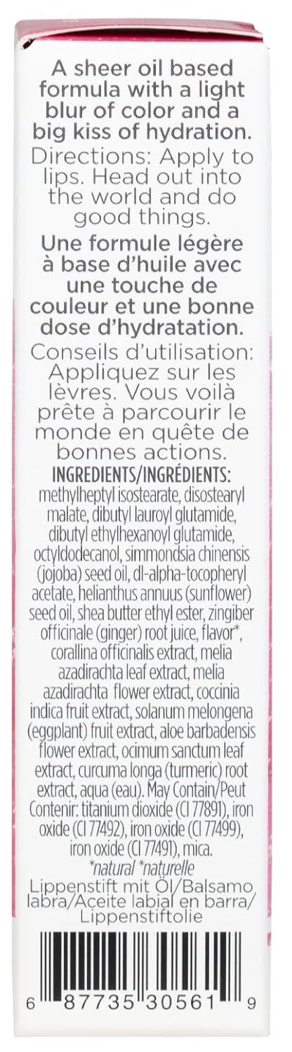 Pacifica Lipstick Oil – Glow Stick Lip Tint Oil - Hydrating Tinted Lip Balm with Vitamin E for Moisturized Lips, Sheer Tint & Natural Gloss, Vegan & Cruelty-Free, 0.14 oz (Sunrise)