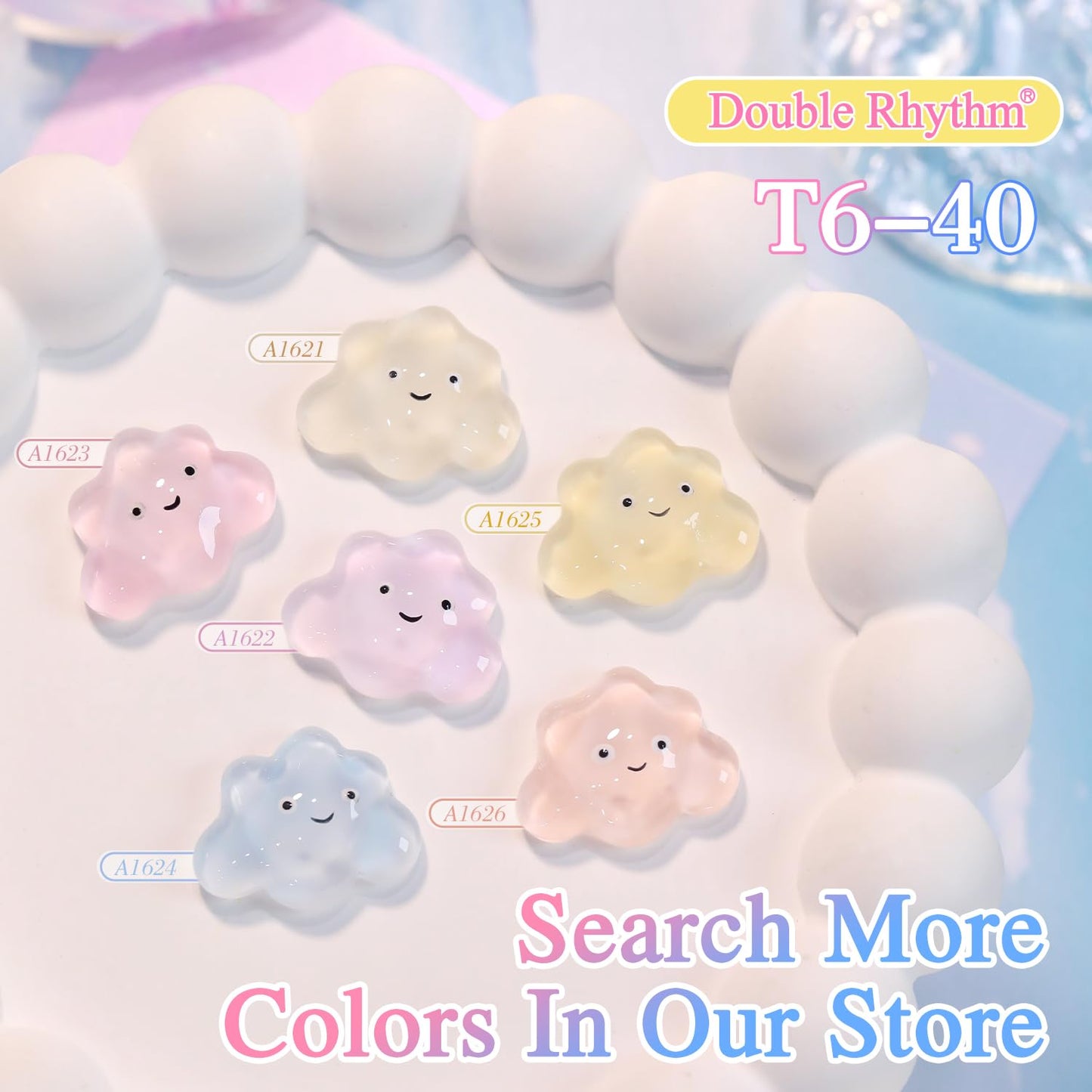 Double Rhythm 0.50 OZ Translucent Gel Polish Same Color Same Bottle Sheer Pastel Neutral Natural Milky 15 ML Jelly UV Nail Art DIY at Home (Pink-A1623)