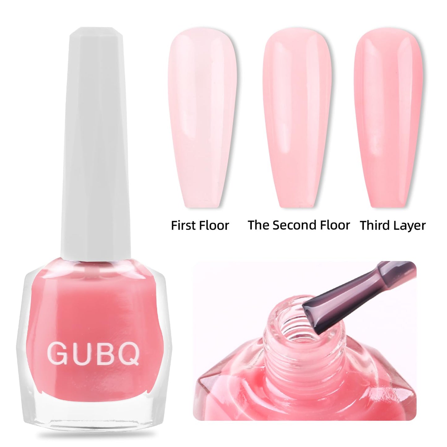 Major Dijit Quick Dry Nail Polish 12ml/0.41fl oz Nude Pink Regular Nail Lacquer Fast Drying & Long Lasting Nail Polish Nail Art Effect for Nail Salon