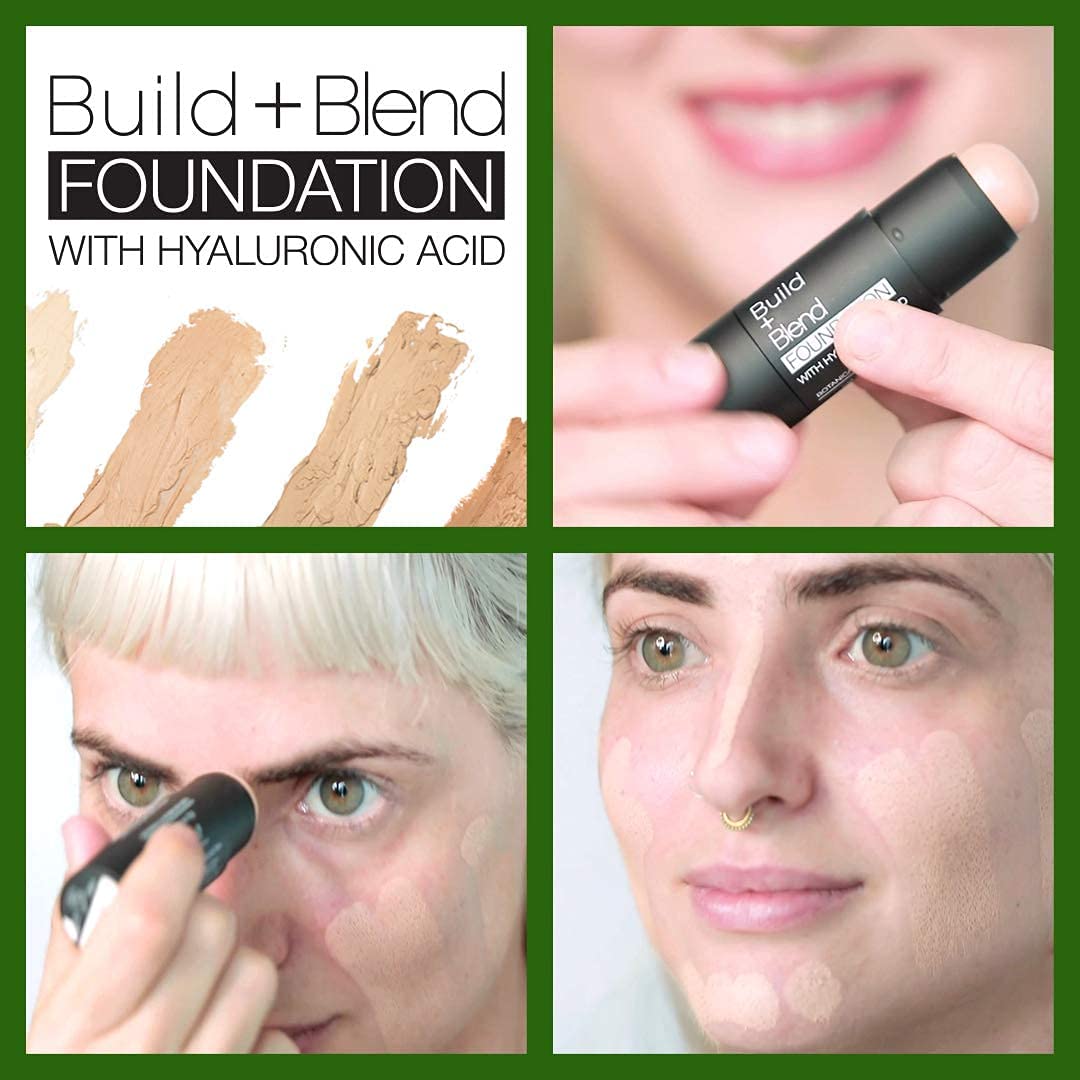 Palladio BUILD + BLEND Foundation Stick, Contour Stick for Face, Professional Makeup for Perfect Look, 0.25 Ounce (Amber Glow)