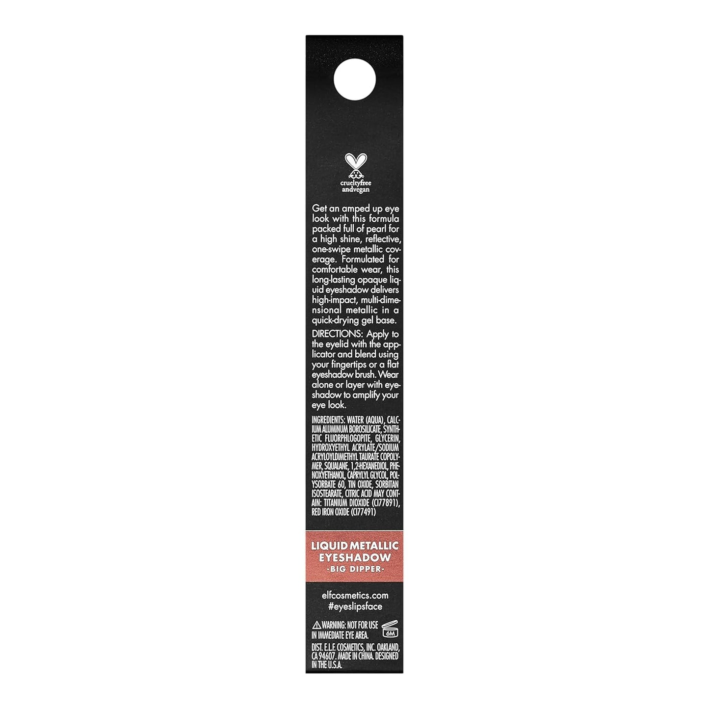 e.l.f. Liquid Metallic Eyeshadow, Gel Formula, High-Impact Multi-Dimensional Finish, One-Swipe Coverage, Big Dipper, 0.1 Fl Oz