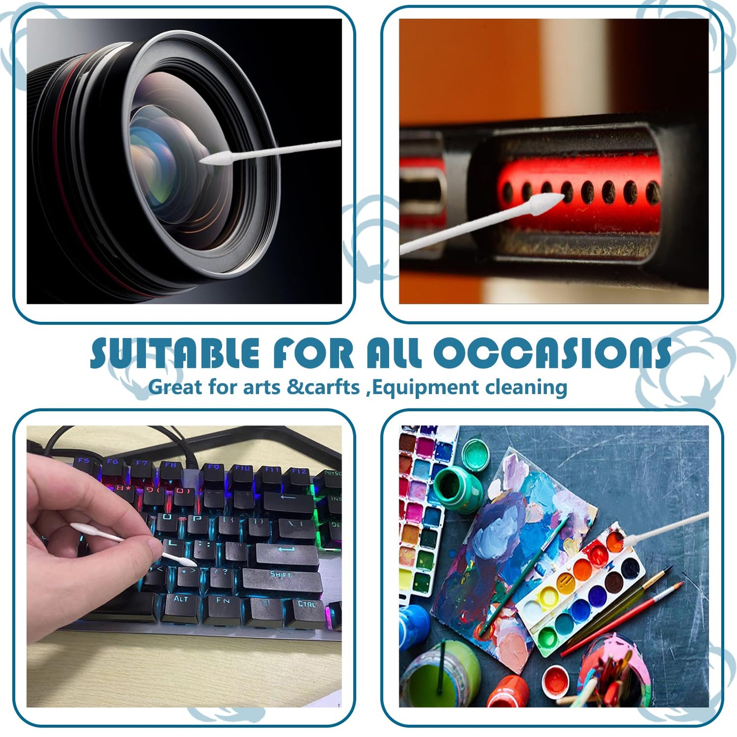 600pcs Precision Tip Cotton Swabs/Double Pointed Cotton Buds for Makeup