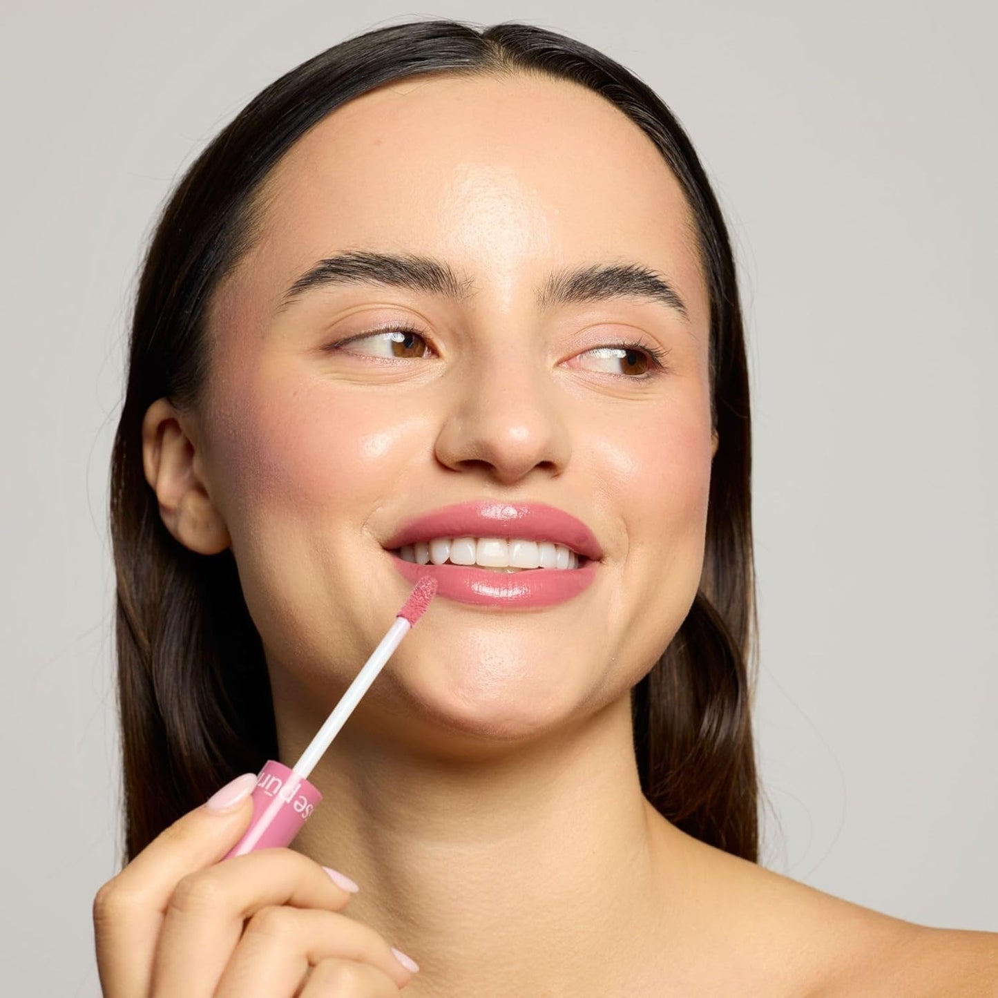 pūrlisse Dew Moisturizing Lip Gloss - Hydrating & Non-Sticky Long Lasting Lip Gloss - Enriched with Bakuchiol, Mango Seed Butter & Avocado Oil to Soften & Smooth - Mauve Berry (0.25 oz)