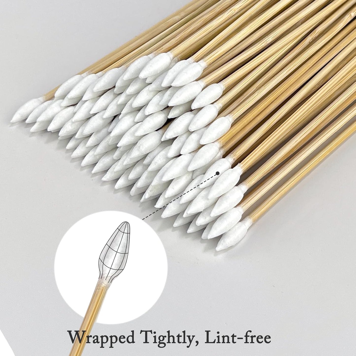 Gun Cleaning Swabs, Dual - Ends Tips, 6 Inch Gun Cleaning Supplies, Long Cotton Swabs with Bamboo Sticks in A Storage Case for Gun Cleaning and Maintenance