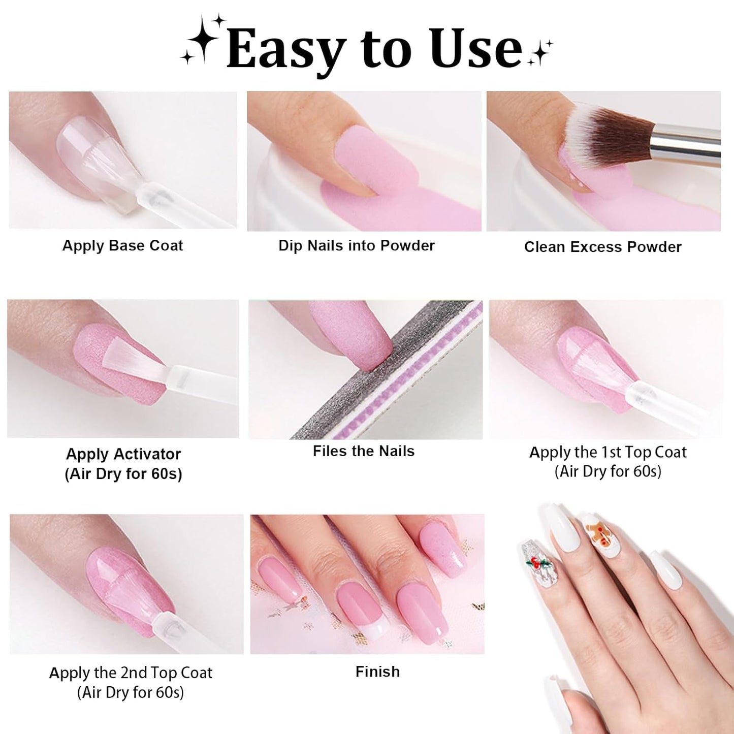 1oz Glitter Sequins Red Color Dip Powder Nails Dipping Nails Long-lasting Nails No UV Light Needed, Dipping Powder French Nail Art Starter Manicure Salon DIY at Home