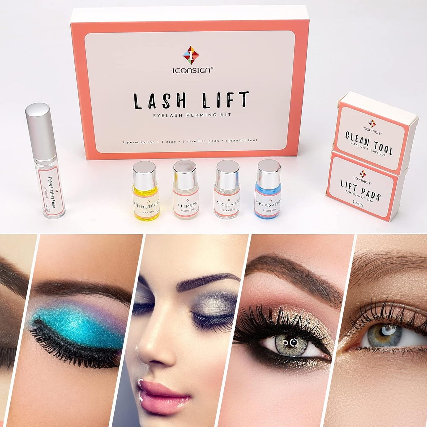 Lash Lift Kit, Eyelash Perm Kit, Professional Eyelash Curling Lash Extension Set, Glue Upgraded Version, Lash Extensions, Lash Curling, Semi-Permanent Curling Perming Wave Suitable For Salon