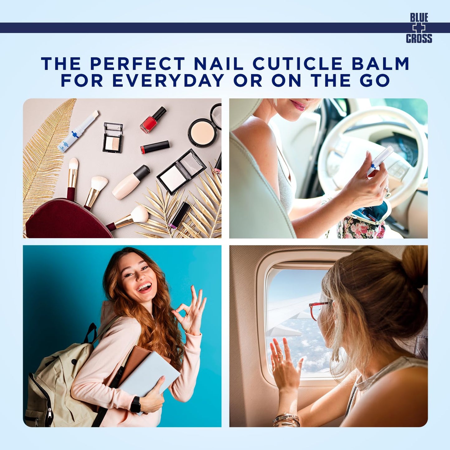 Blue Cross Cuticle Balm Conditioning Stick, Scented Cuticle Softener Oil Balm with Nourishing Sunflower & Grape Seed Oil, Professional Nail Care Supports Dry + Damaged Cuticles, 0.05oz, Rose