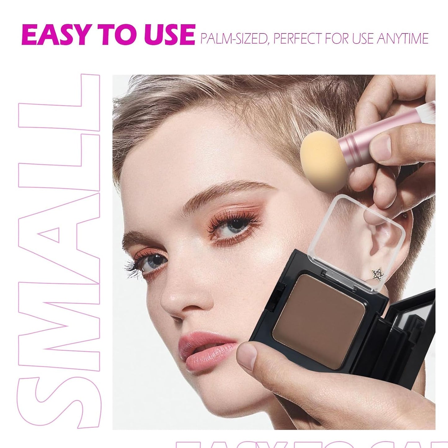 Acomler Root Touch Up Powder, Hairline Powder for Thinning Hair, Root Touch Up Hair Color, Gray Hair Coverage for Women Men Cover Up, Hair Loss Concealer Includes Makeup Brush (Medium Brown, 0.42oz)