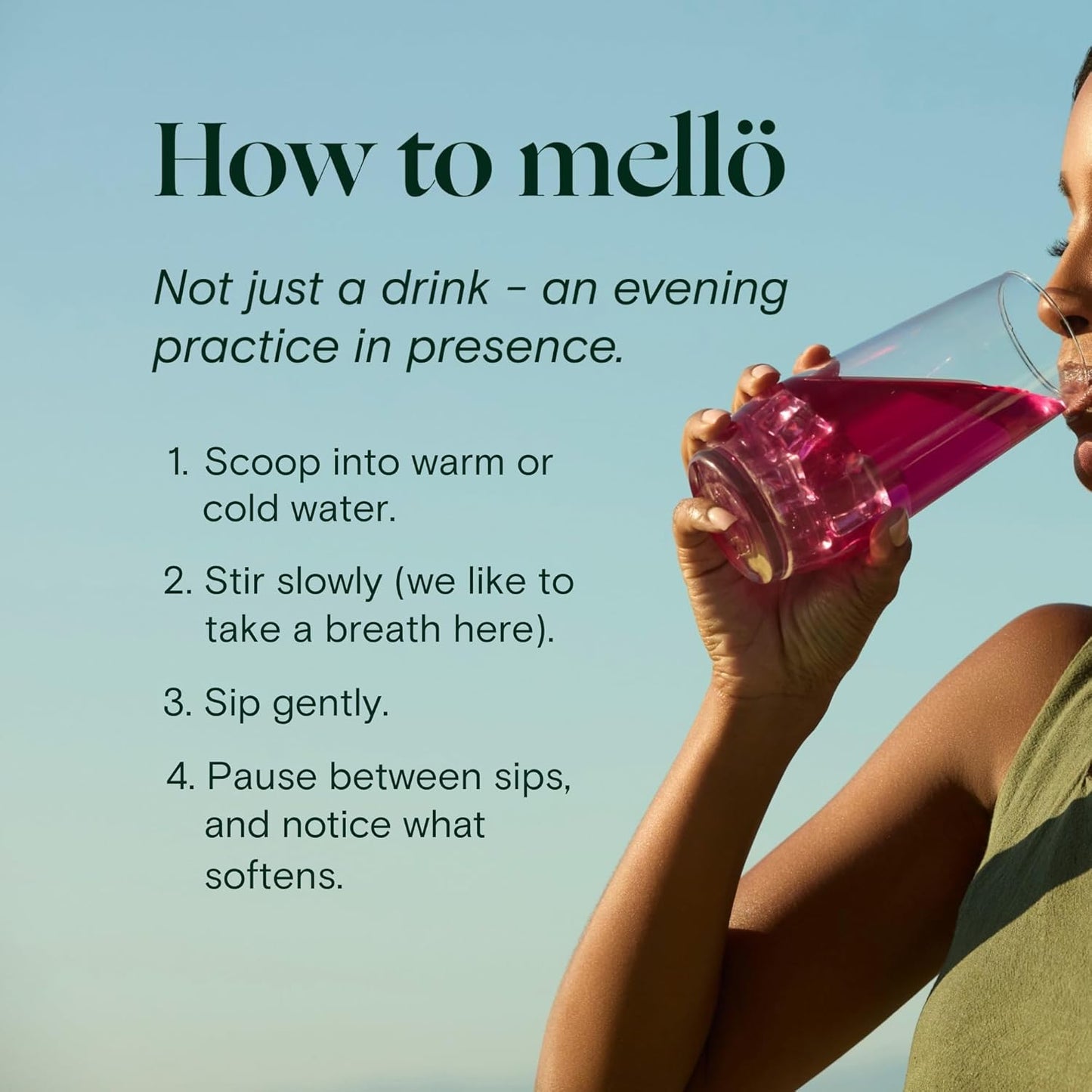 mellö Magnesium Supplement Superblend Powder - Magnesium Glycinate with L-Theanine, GABA, and 70 Trace Minerals - Supports Sleep, Relaxation, Balanced Energy - Lavenderberry Flavor, 30 Servings