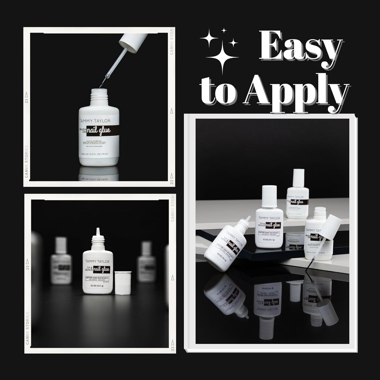 Tammy Taylor Brush On Nail Glue | Dry-Clear Gel Nail Glue for Press on Nails, Acrylics, Tips and Even Natural Breaks | UV/LED Curing Needed | Strong Gel for Nails and Extensions