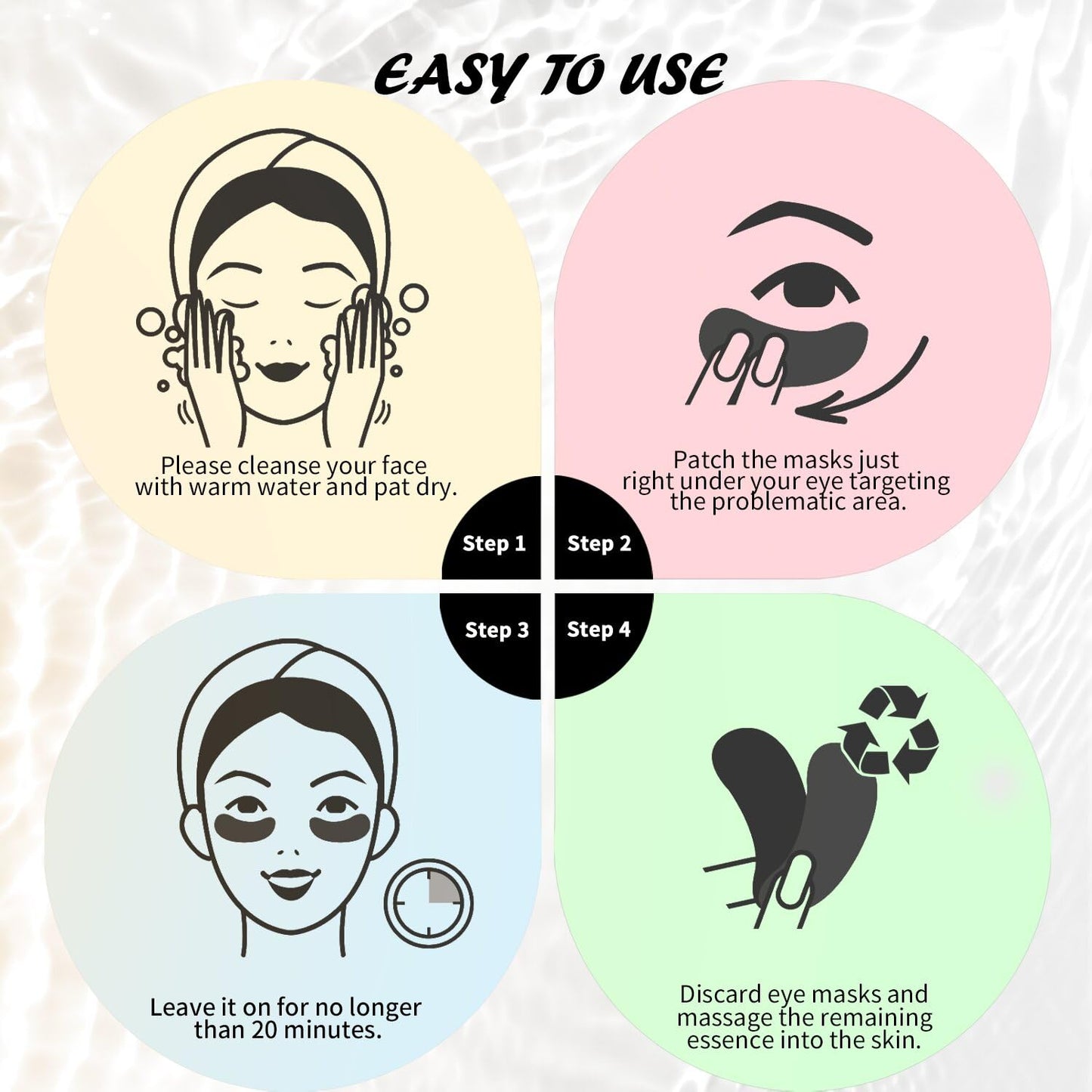 Under Eye Patches (30 Pairs), Caffeine Eye Masks for Dark Circles Puffy Eyes Undereye Bags, Collagen Eye Patches for Wrinkles and Puffiness, Skin Care Gift for Her