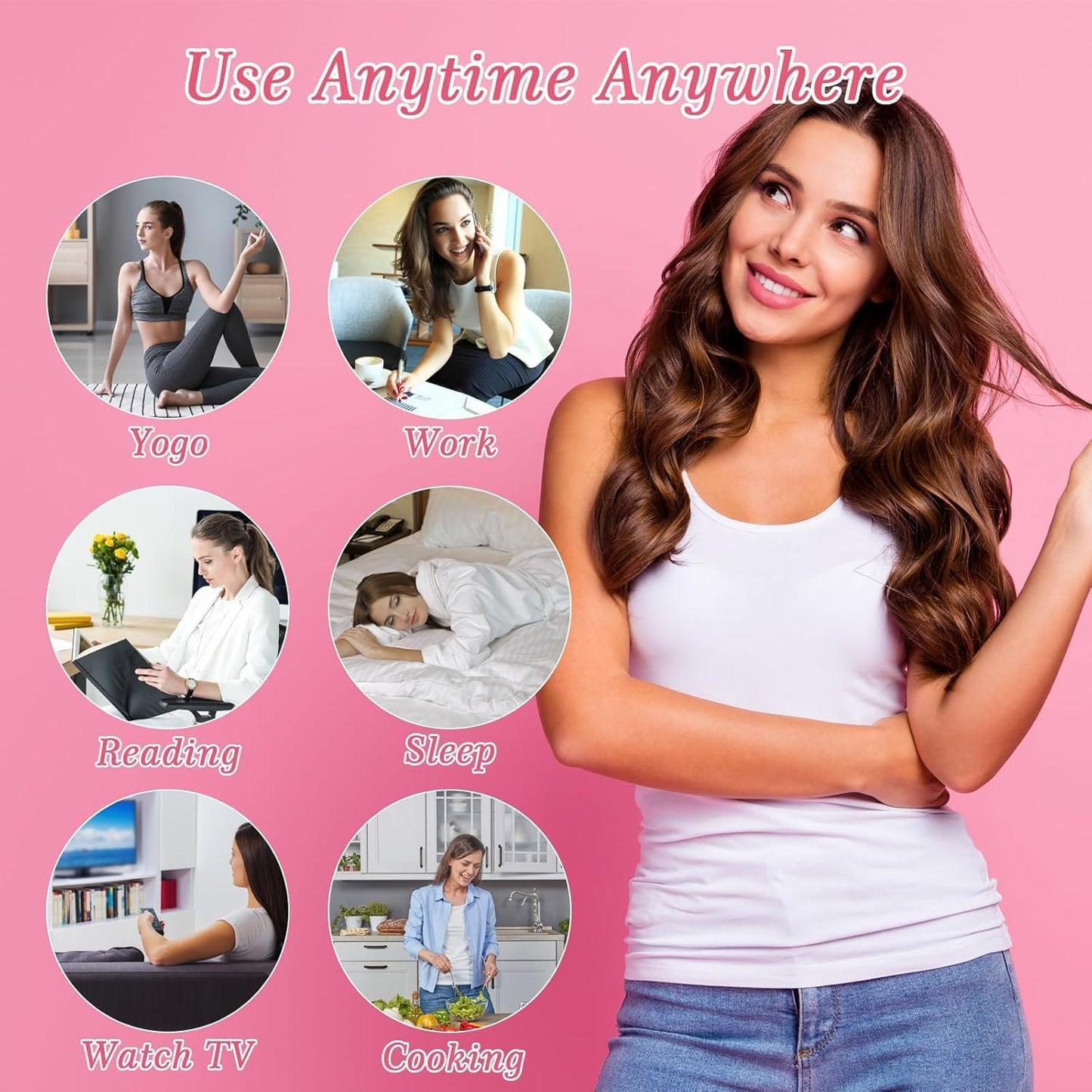 Heatless Hair Curler and Double Layer Satin Bonnet Set for Overnight Curls - No Heat Curling Rod with silk Bonnet, Sleep-In Safe for Long/Medium Hair, Frizz-Free Waves & Volume(Black)