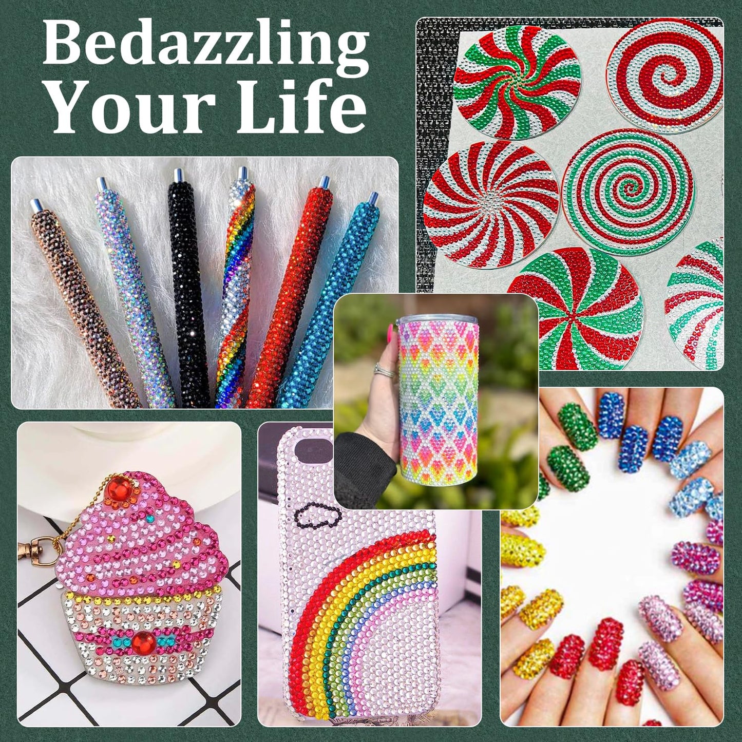 Resin Rhinestones for Crafting with B7000 Jewelry Glue, 1 Box White Flatback Crystals with 3Pcs 10ml Glue for Bedazzling Crafts DIY Nail Art Makeup,Non Hotfix Gems for Clothing Shoes