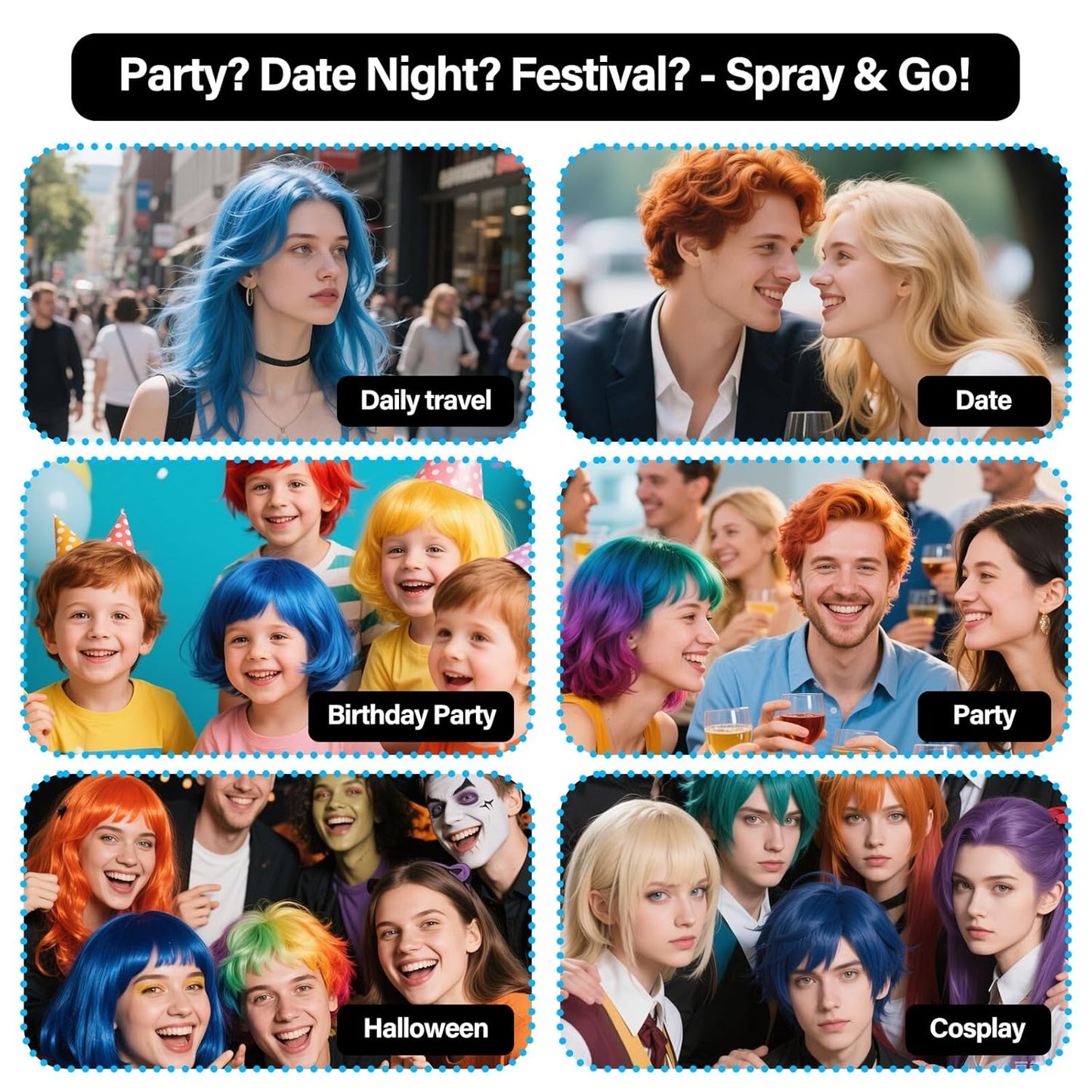 Temporary Hair Color Wax For Kids Women Men, Washable Hair Color Spray Non-Sticky For Cosplay Party DIY, Christmas Party, Halloween Crazy Hair Day (Pink, 4.06 oz)