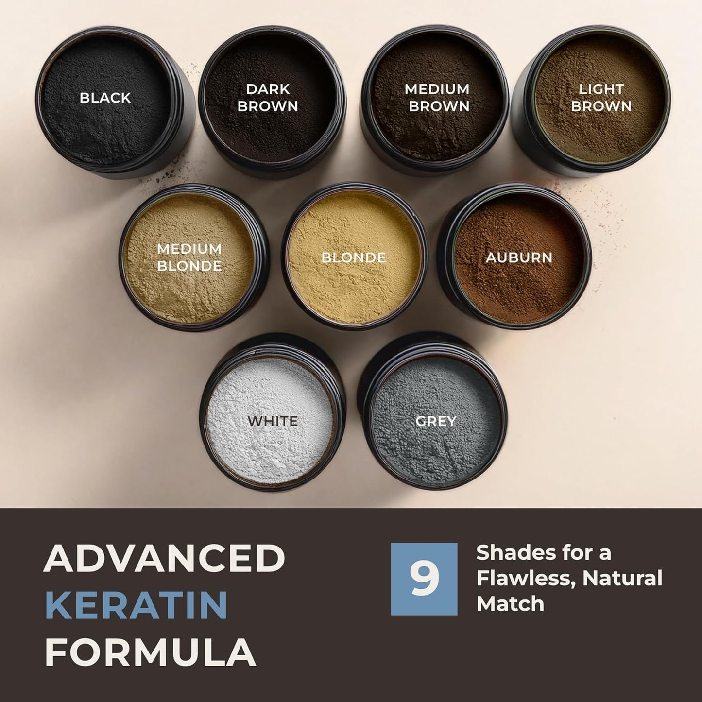 Keratin Hair Fibers for Men & Women - Fill In Fine or Thinning Hair, Instantly Thicker, Fuller Looking Hair (Light Blonde 30g)