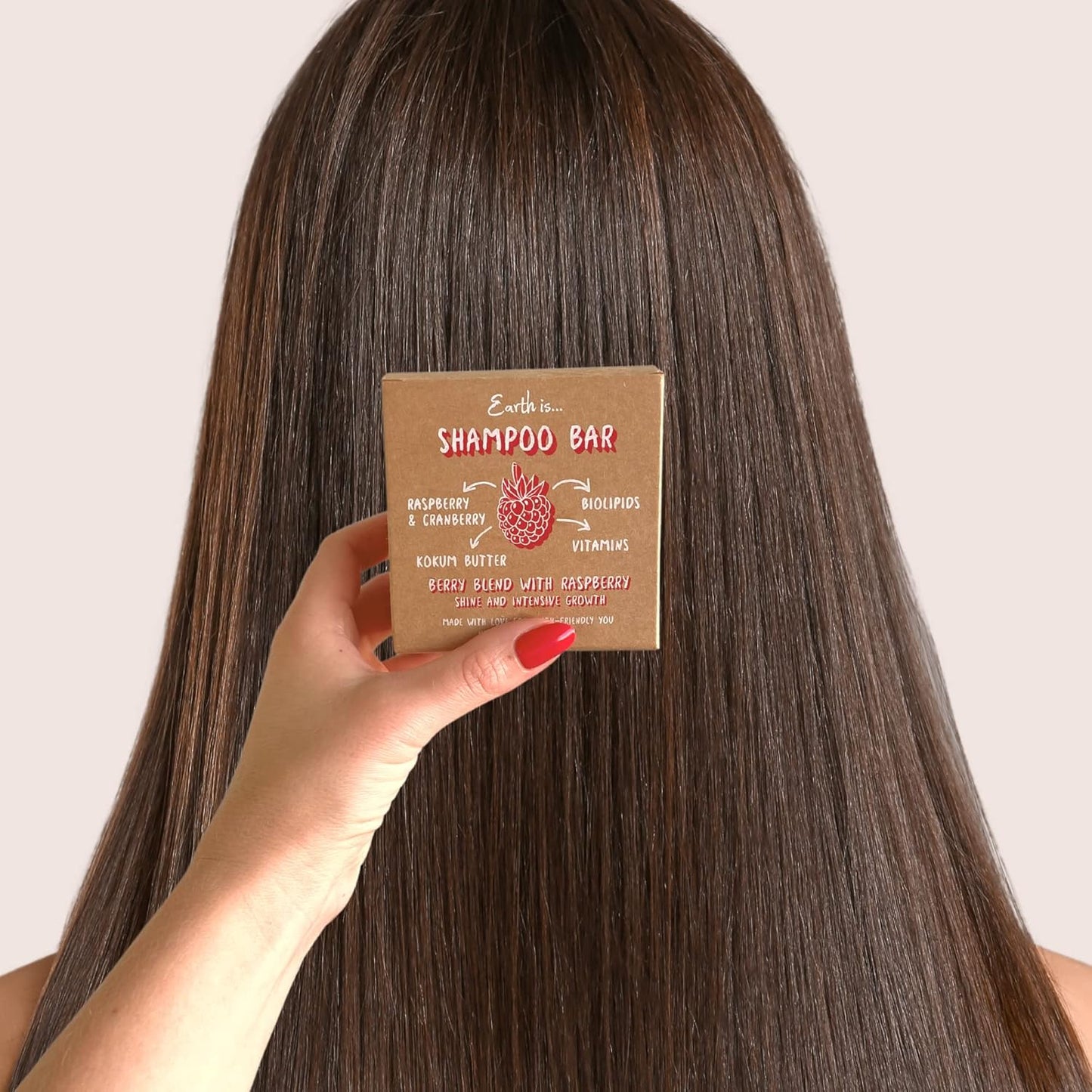 EARTH IS... Shampoo Bar - All Hair Types – Mild Natural Shampoo – Eco-Friendly – Plastic Free - PH-Balanced – Vegan – Sulfate Free – Biodegradable – Zero Waste, 3.7 oz (Berry Blend with Raspberry)