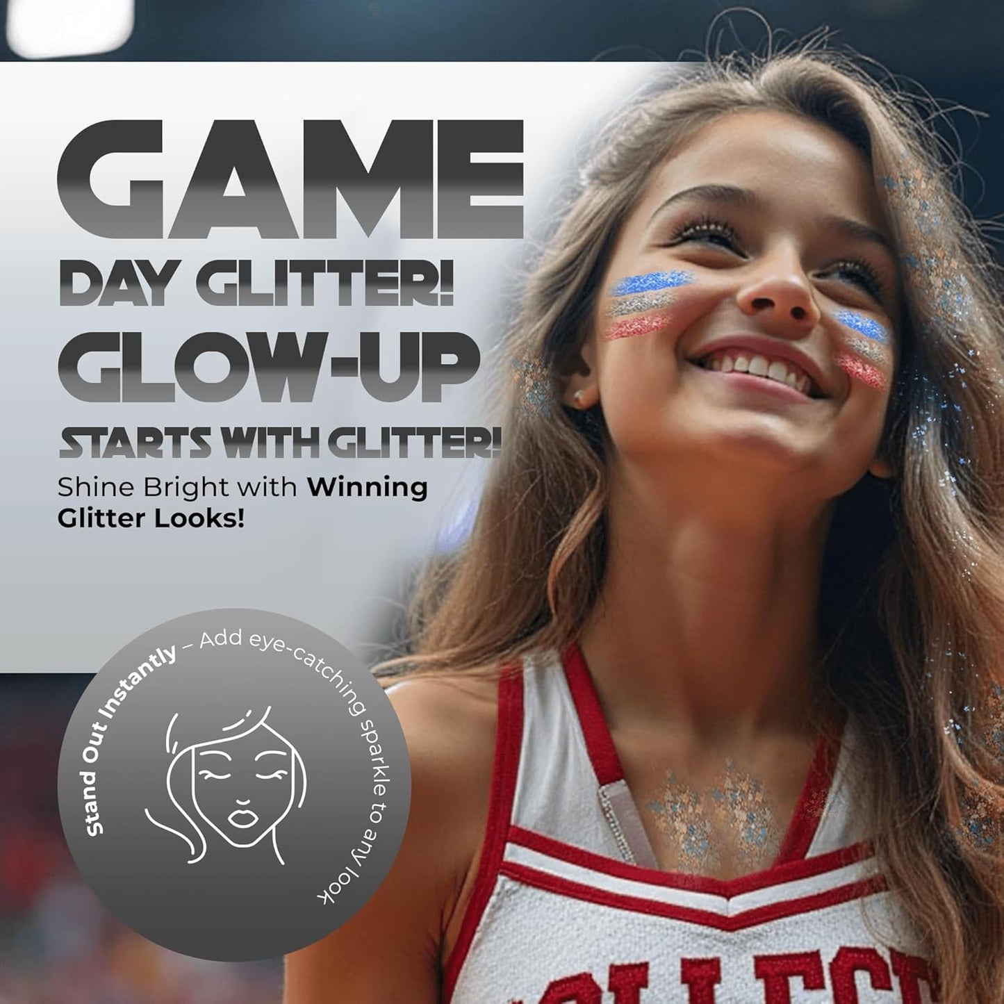 Face, Body & Hair Glitter Gel – Halloween Glitter for Kids and Women – 3 Oz Cosmetic-Grade Gel w/Moon & Stars for Festivals & Halloween Party, Easy Apply & Wash Off - Violet 1Pack