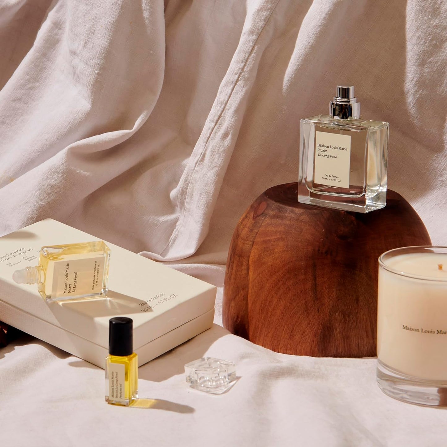 Maison Louis Marie - No.02 Le Long Fond Natural Roll-On Perfume Oil Sample | Luxury Clean Beauty + Non-Toxic Fragrance (0.1 fl oz | 3 ml)