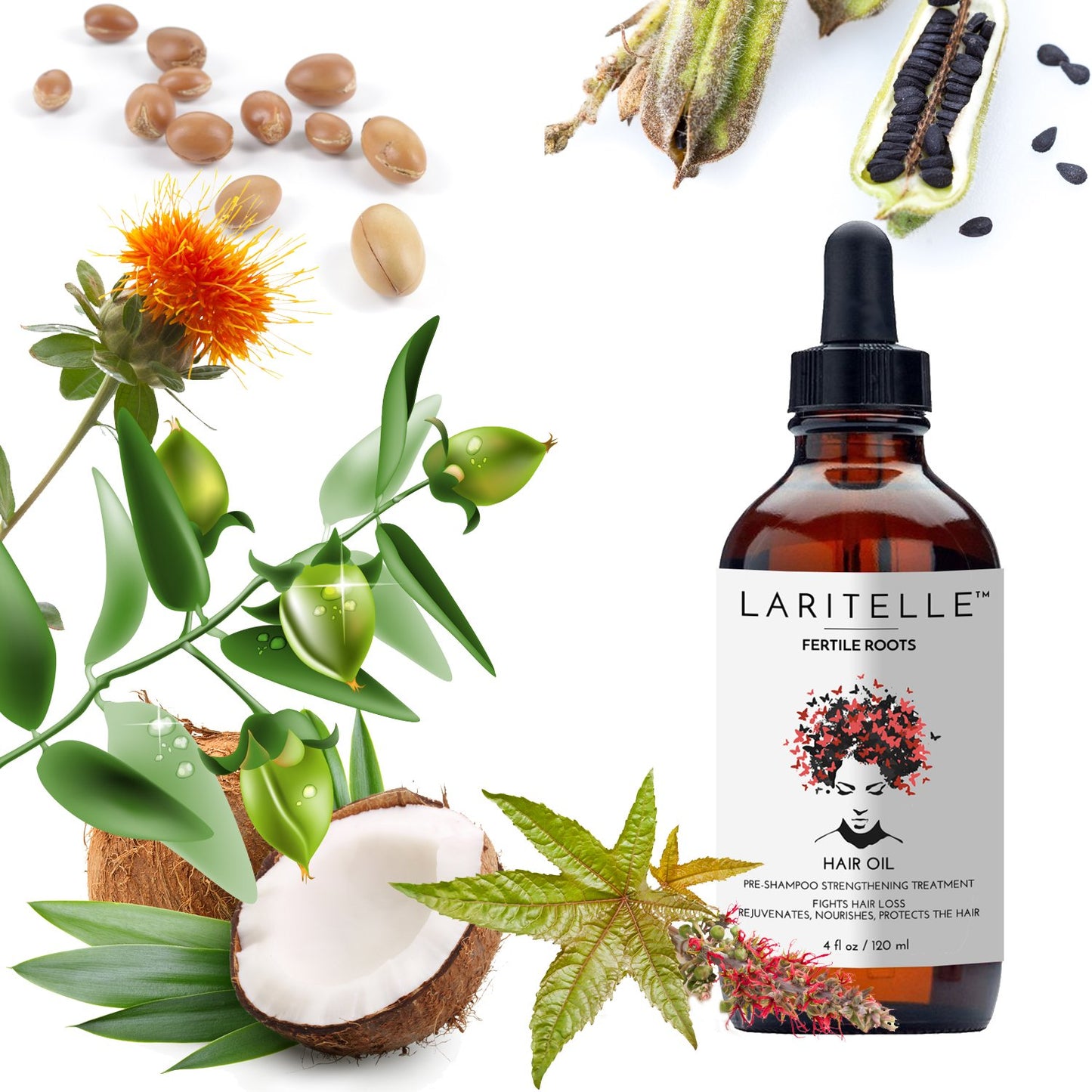 Organic Hair Growth Set Shampoo 17 oz + Conditioner 16 oz + Hair Loss Treatment 4 oz Ayurvedic Herbs, Lavender, Ginger, Rosemary NO GMO, Sulfates, Gluten, Alcohol, Parabens, Phthalates