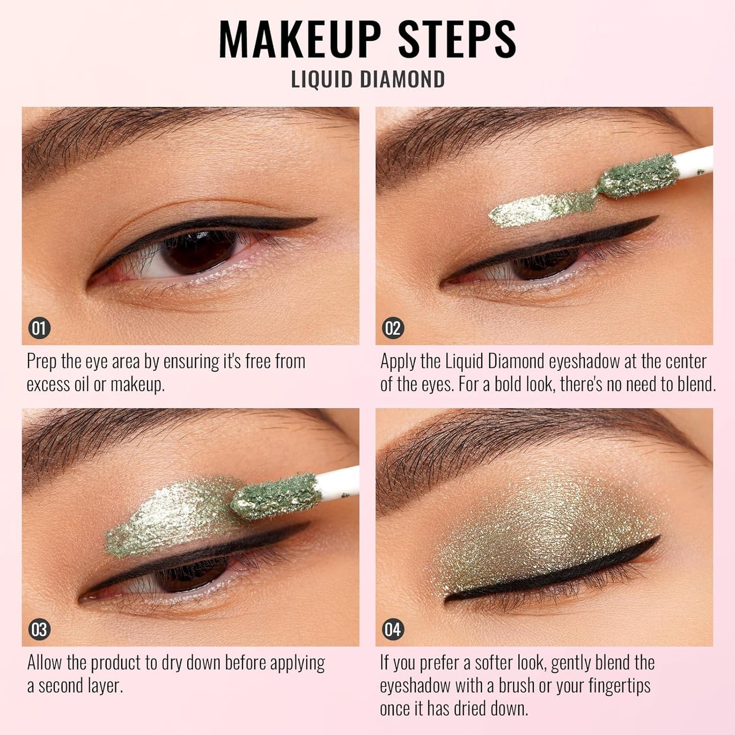 Oulac Blue Liquid Glitter Eyeshadow Liquid Shimmer Eyeshadow Liquid Eyeliner Non-sticky One-Swipe Coverage with Quick-Drying Crease-resistant Formula.Vegan & Cruelty-Free.(10)