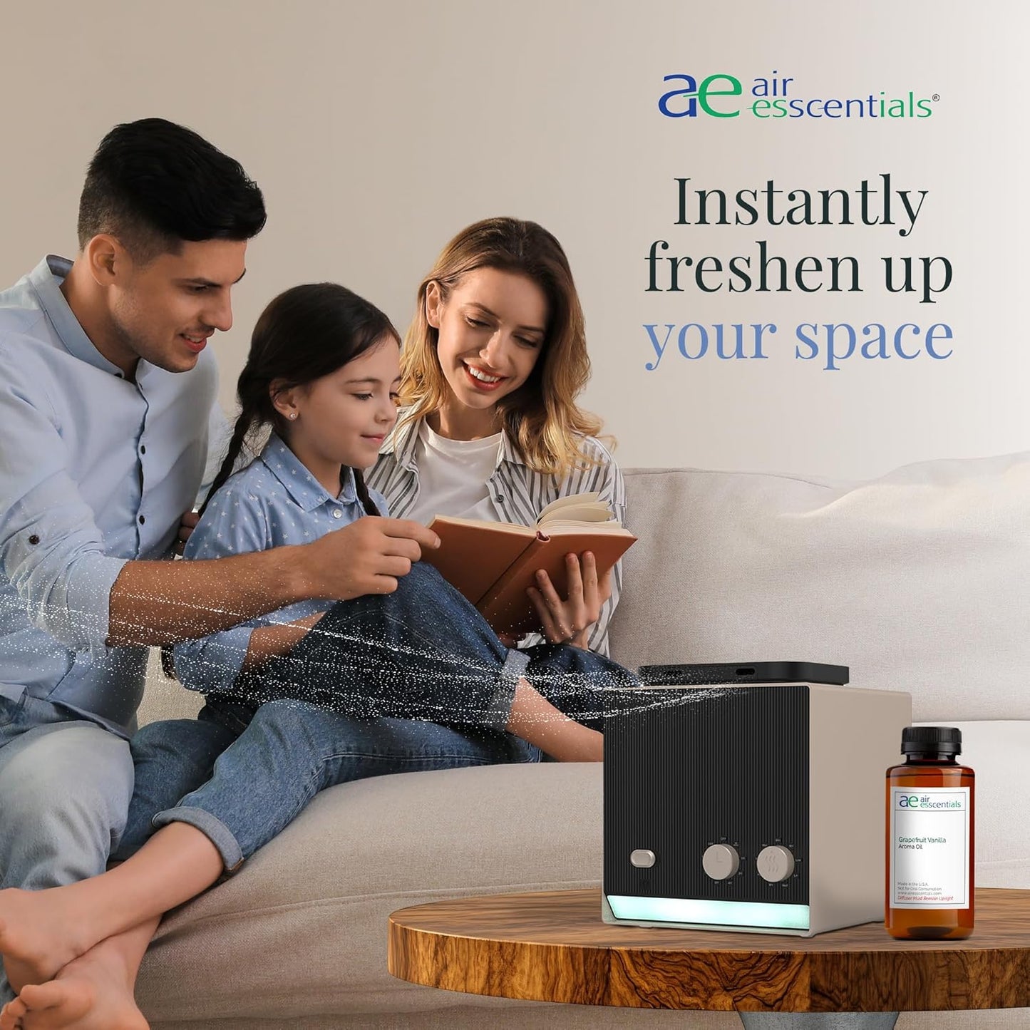 Grapefruit Vanilla Aroma Oil, Essential Oils Blend for Diffusers & Scent Machines, Sparkling Citrus & Warm Vanilla, Aromatherapy, Cold Air Diffuser Compatible, 300 mL