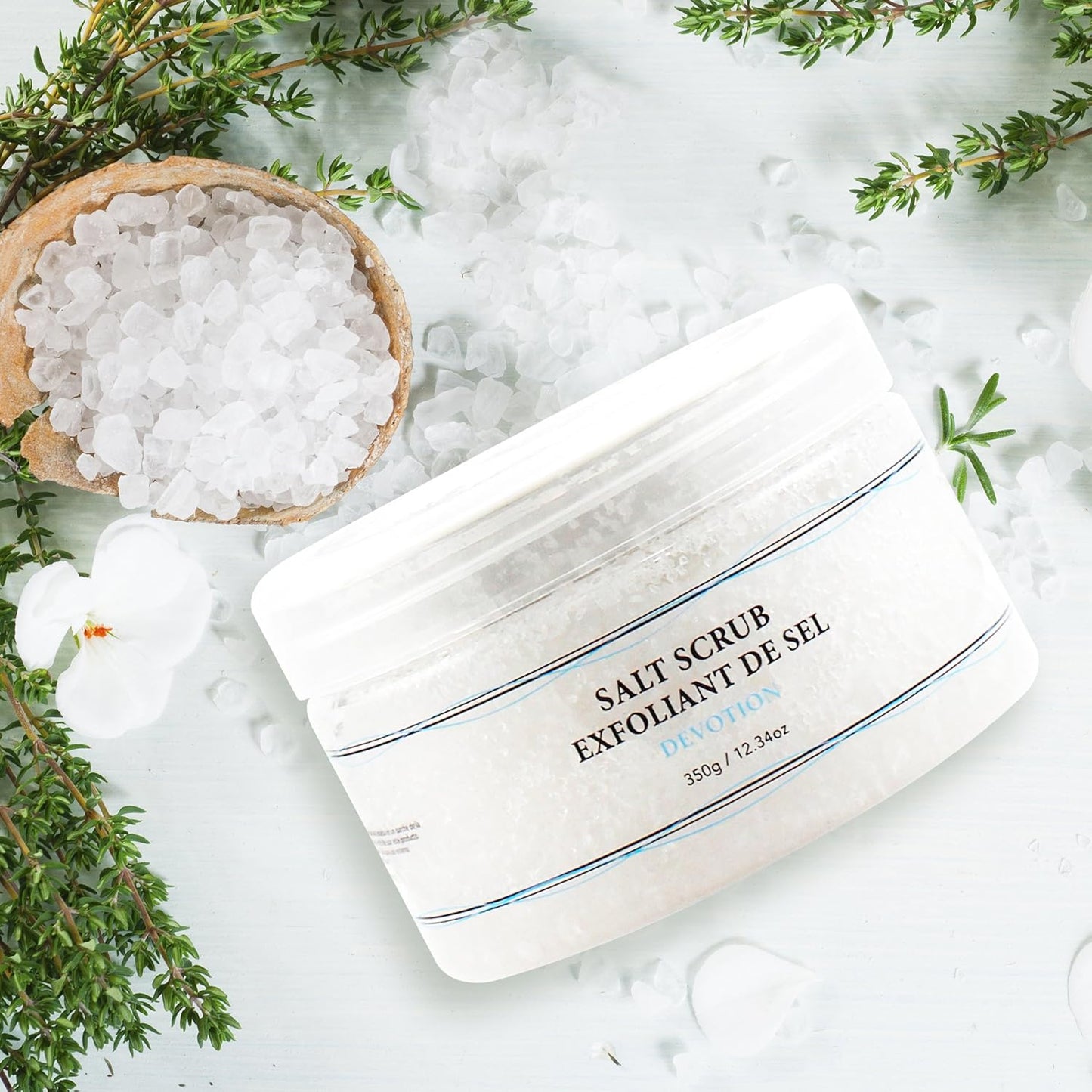 Vivo Per Lei Dead Sea Salt Scrub - Body Exfoliating Scrub with Dead Sea Minerals - For Hands, Feet & Body - Pack of 2