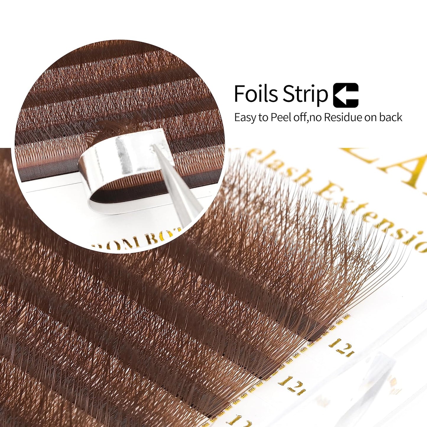 Lash Extensions Brown 4D W Eyelash Extensions W Shape 0.07mm Thickness D Curl 15mm Premade Fans Lashes Colored Lash Extension Volume Lashes Individual Lashes(W-Brown-4D-0.07-D,15mm)