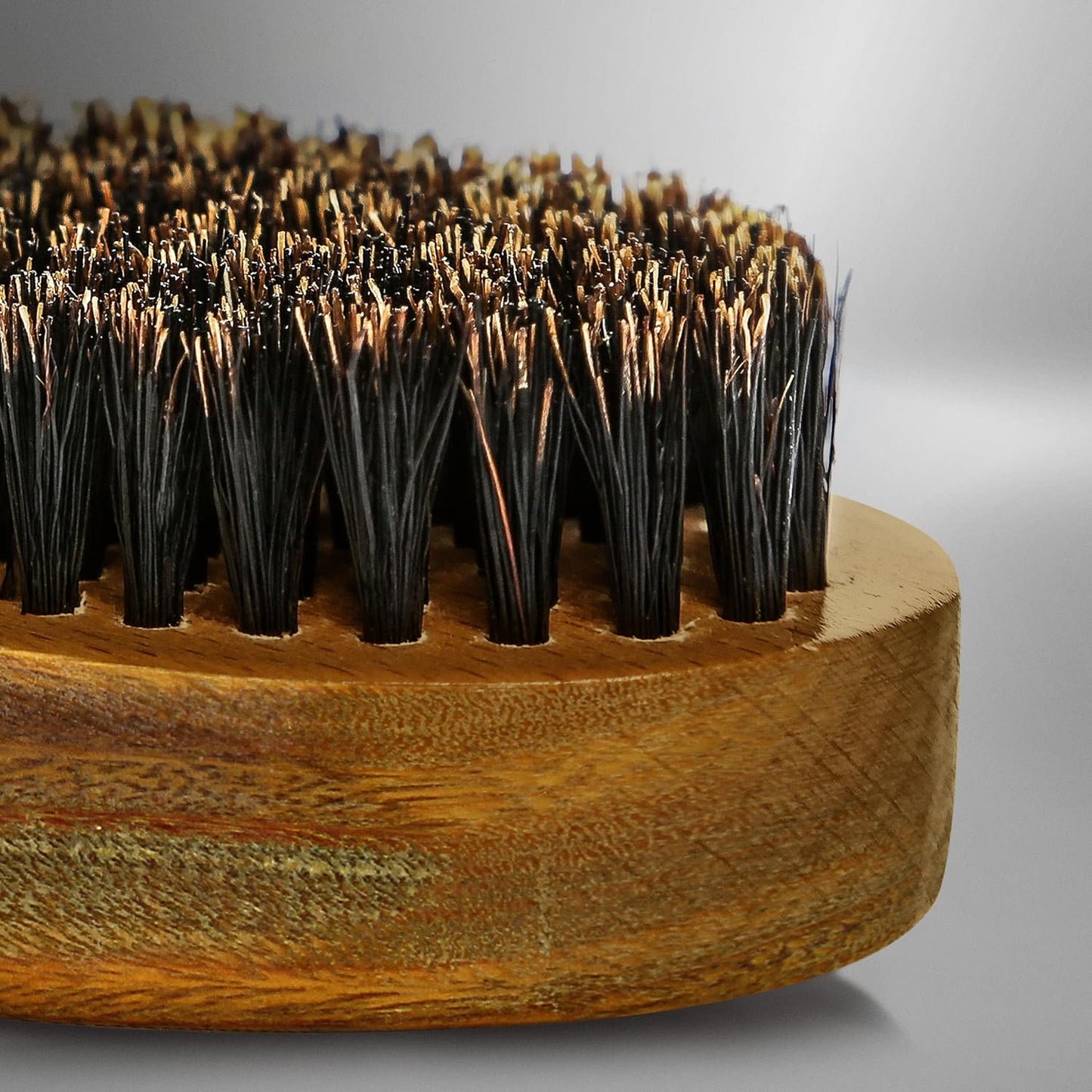 Beard Brush | Firm Boar Bristles | First-Cut Boar Hair Bristles | The Ideal Gift For Men (Green Sandalwood)