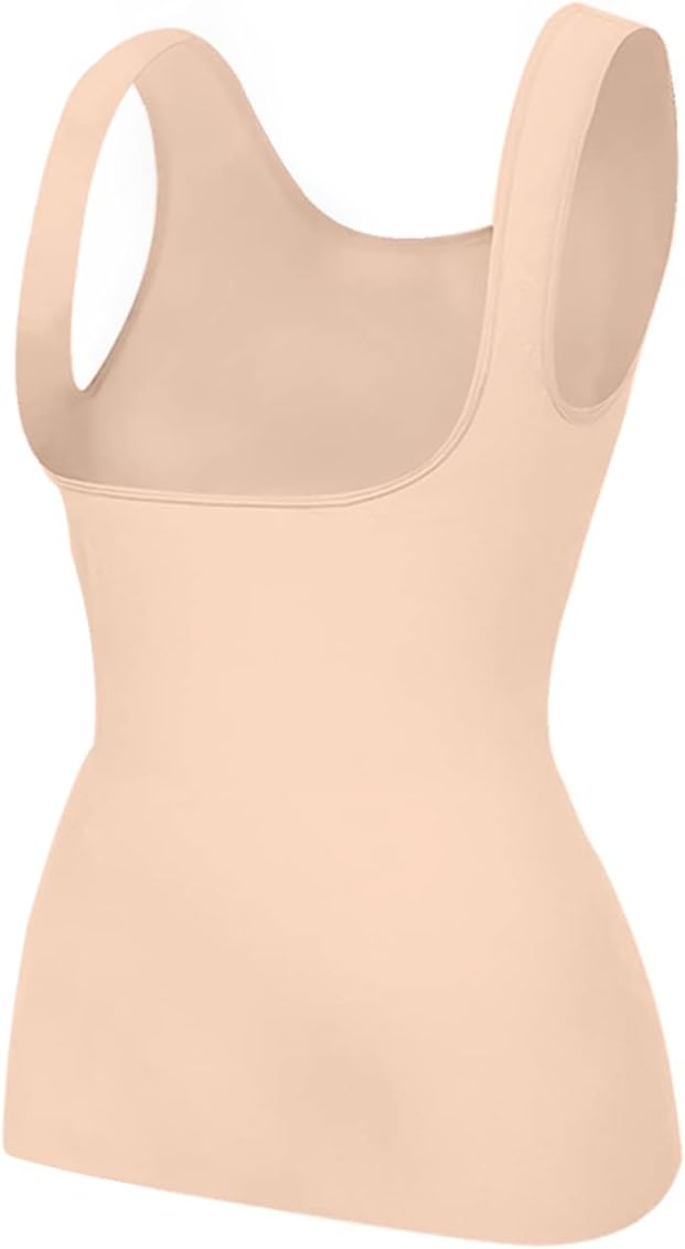 EUYZOU Women's Underbust Shapewear Tank Tops - Seamless Tummy Control Compression Camisole Tops Slimming Tank