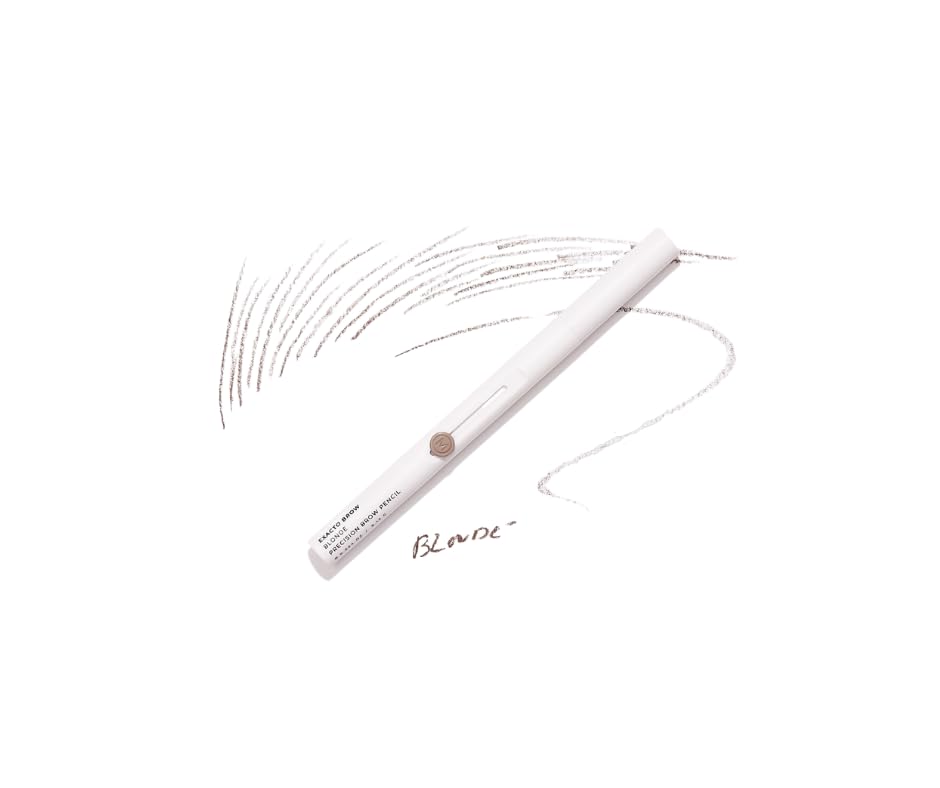 MADLUVV Exacto Brow Pencil for Flawless, Long Lasting, Realistic Brows with Dual-Ended Design Featuring Retractable Blade Tip for Precise Hair Like Detail and Blending Brush - Blonde