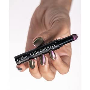 Gelish Chrome Stix, Chrome Nail Powder, Nail Art for Stunning Metallic Finish, Long-Lasting, Easy Application, Perfect for Professional and At-Home Use (Magenta Chameleon, 0.5g)
