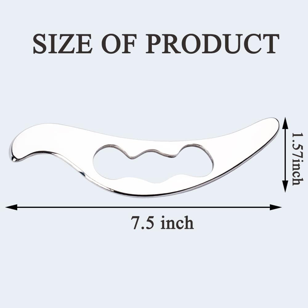 Feelfree Stainless Steel Guasha Scraping Massage Tool for Soft Tissue, Physical Therapy Stuff Used for Back, Legs, Arms, Neck, Shoulder (Bird Shape)
