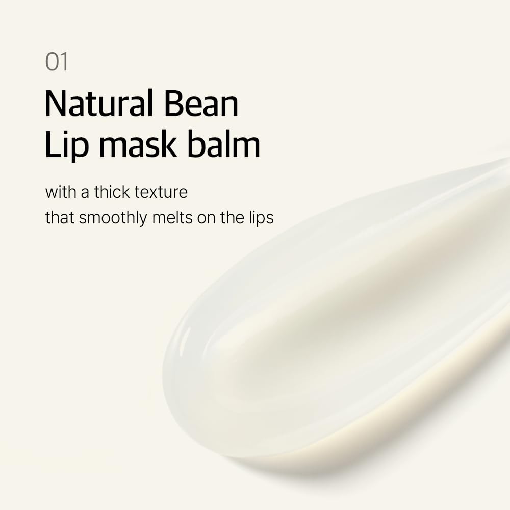 mixsoon Natural Bean Lip Mask Balm Lip Moisturizer For Dry Lip Korean Skin Care 0.38 fl. oz. / 11g