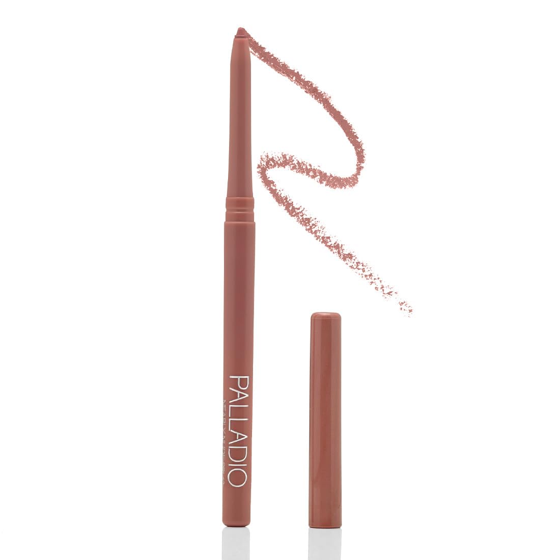 Palladio Retractable Waterproof Lip Liner High Pigmented and Creamy Color Slim Twist Up Smudge Proof Formula with Long Lasting All Day Wear No Sharpener Required, Nearly Nude