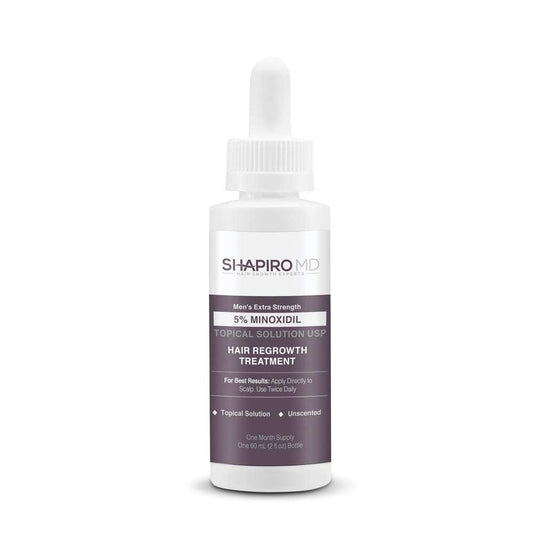 Shapiro MD Hair Growth Experts Minoxidil 5% Topical Solution for Men's Hair Growth, Serum Promotes Hair Regrowth by Reactivating Hair Follicles - 1 Month