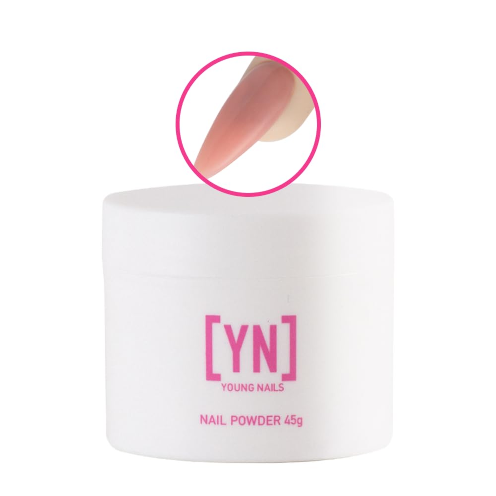 Young Nails Acrylic Cover Powder - Self-Leveling Acrylic Nail Powder, Clear Nude Pink White Acrylic Powder for Nail Extenstion, Professional Grade, Superior Adhesion, Color - Cherry Blossom, 45g