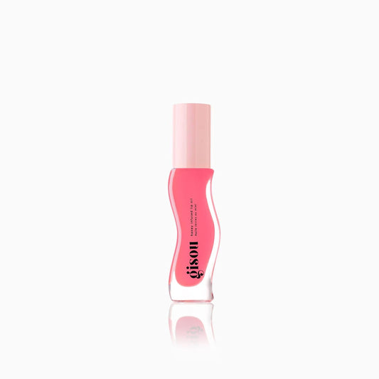 Gisou Honey Infused Lip Oil 8ml - High-Shine Hydration, Mirsalehi Honey and Jojoba Oil, Non-Sticky Finish, Juicy Shades & Scents for All Lip Types (Raspberry Swirl)