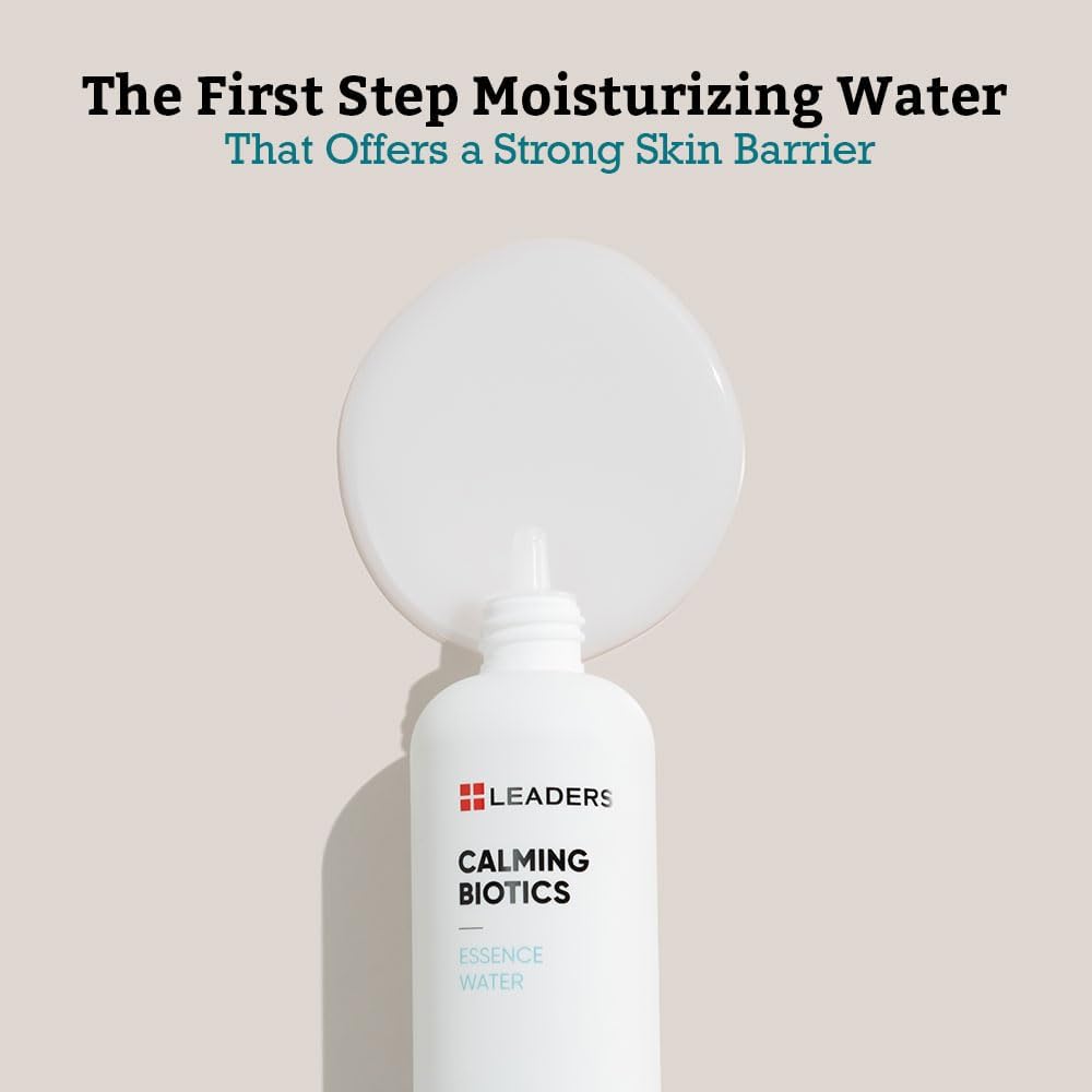 LEADERS Cosmetics Calming Biotics Essence Water - 150ml/5.07 Fl Oz Hydrating Strengthening Nourishing and Deep Moisturizing Toner for Sensitive Skin
