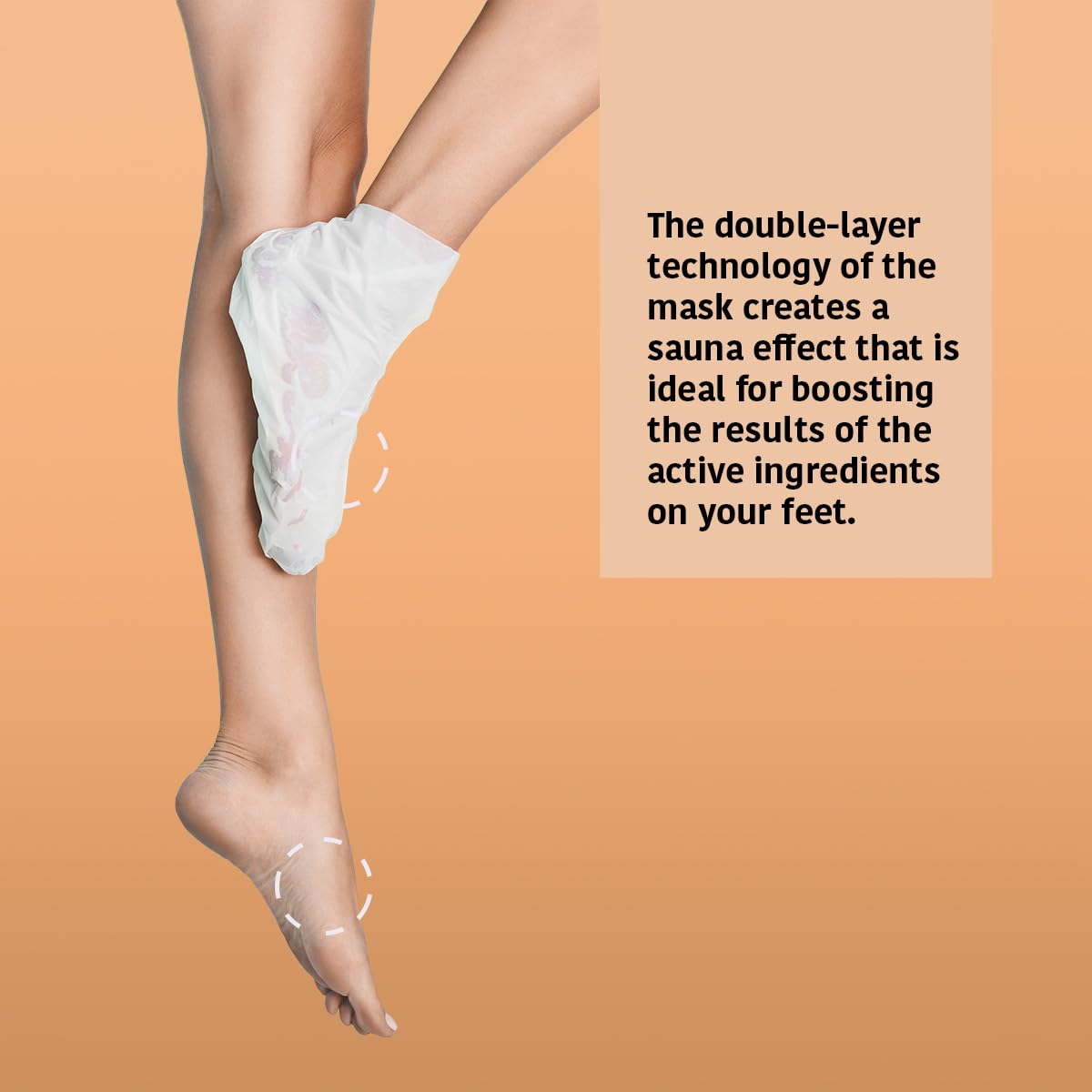 IROHA NATURE Repairing Foot Mask Socks with Peach & Shea Butter | 4 Pairs | Deep Hydration & Instant Repair | For Dry & Cracked Feet | Natural & 100% Vegan | Proven Results