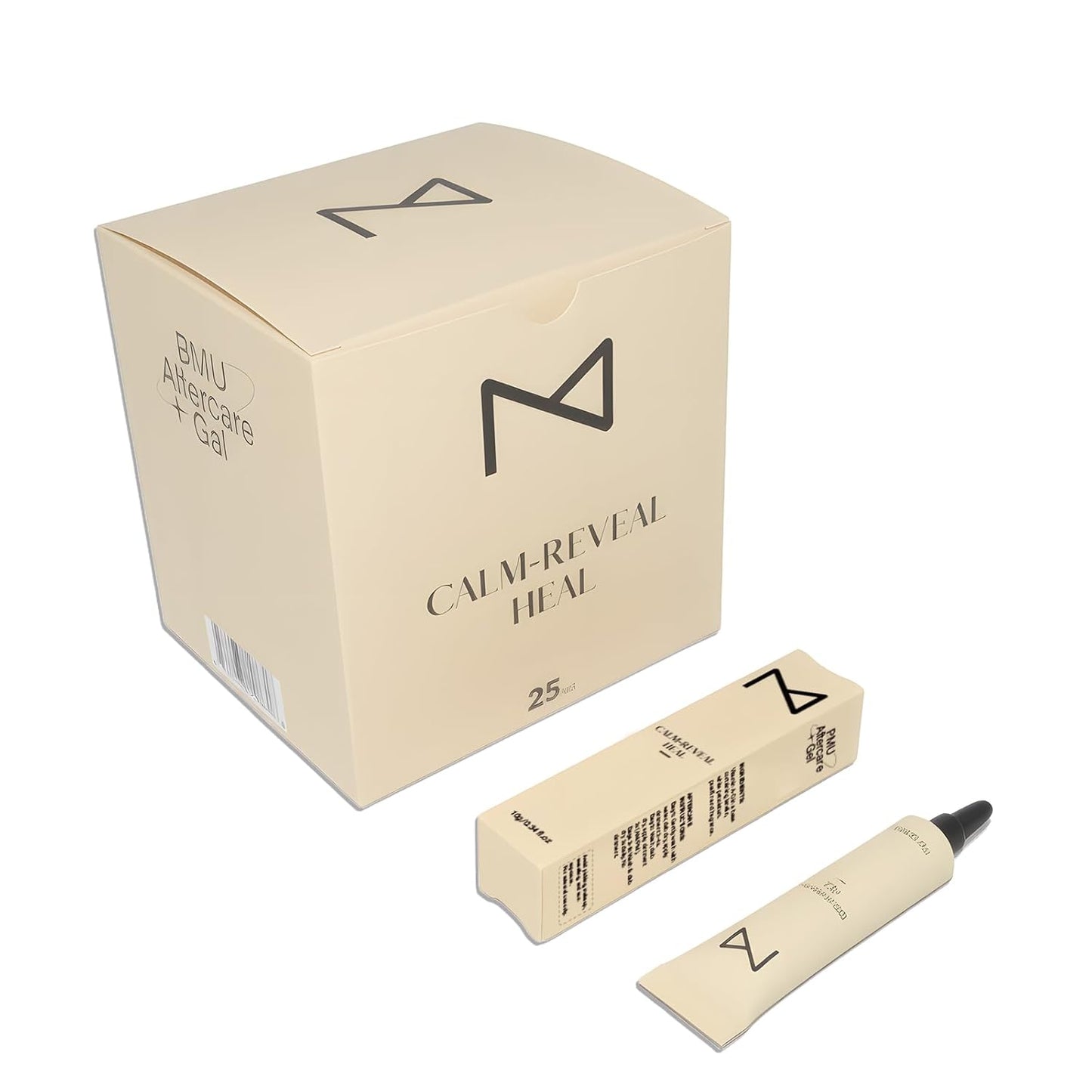 M - PACK OF 25 Brow Eyebrows Aftercare Gel Ointment For Microblading, Brows & Permanent Make Up - Repair Cream Tube - Anti-Inflammatory, Better Pigment Retention Brow Protector 10g/0.34 fl oz (Nude)