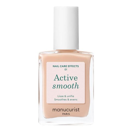 Manucurist Active Smooth 01 Nail Concealer Polish & Care - 2 in 1 Nude Nail Polish : Nail Strengthener and Growth - No Lamp - Nail Concealer - Ridge Filler for Nails - Beige Finish