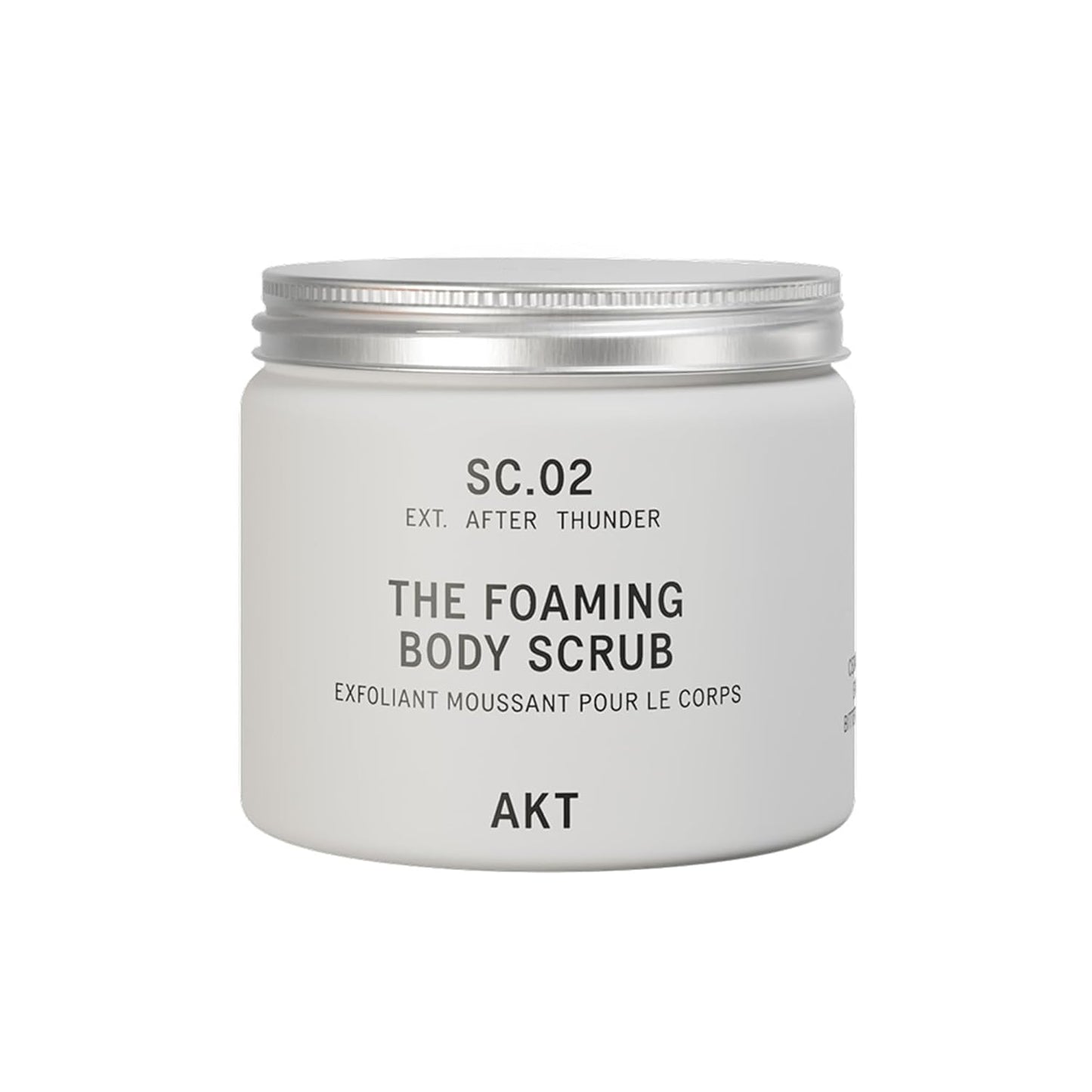 AKT The Foaming Body Scrub 8.4 Fl Oz, Skin Exfoliator, Body Scrub with Rice & Sugar, Papaya & Nourishing Oils, Natural Exfoliating Sugar Scrub with Vitamin E, Dead Skin Remover for Body