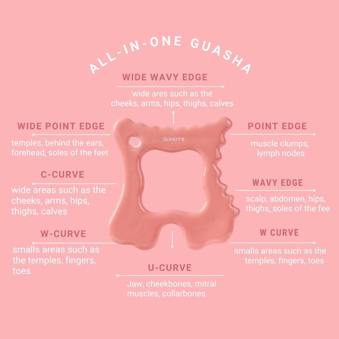 Lymphatic Drainage Ceramic Gua Sha Massage Tool, Korean Face and Body guasha, Portable and Lightweight Scraping Tool