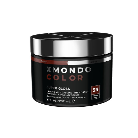 XMONDO Color Deep Red Brown Color Depositing Mask & Semi-Permanent Hair Dye Super Gloss Infused with Bond Boosters for Nourishment, Revitalize & Repair, Vegan Formula, 8 Fl Oz
